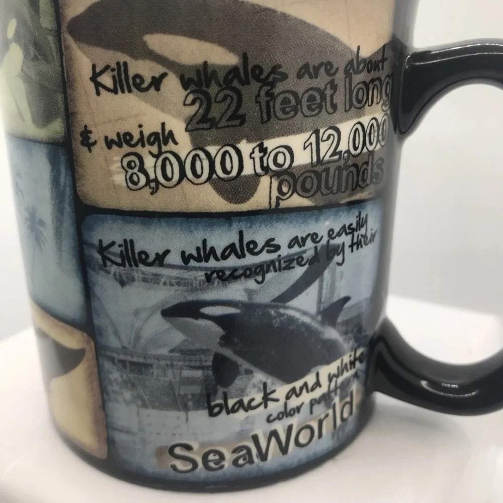 KILLER WHALE COFFEE MUG. SEAWORLD COFFEE TEA CUP Deco  Mug - Picture 6 of 9